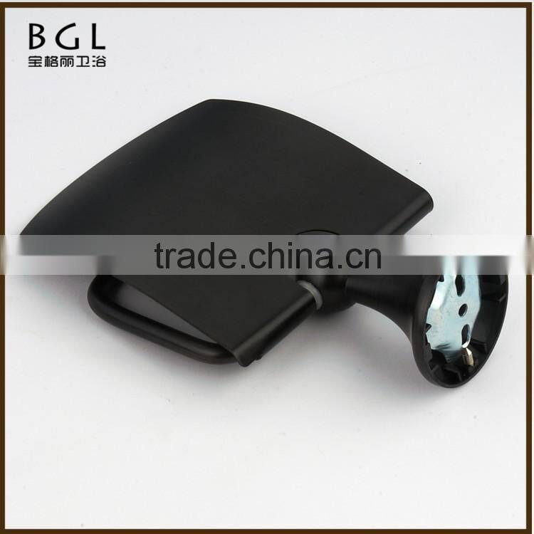 15733 American design china goods wholesale zinc alloy toilet paper holder black bathroom design
