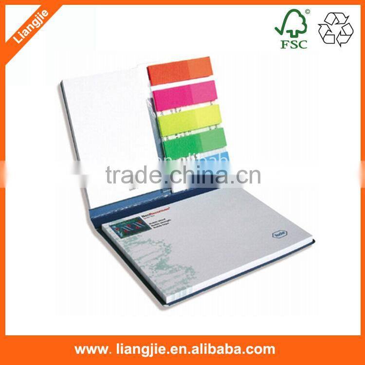 Hard Cover with PET Bookmark Combined Sticky Memo Pad