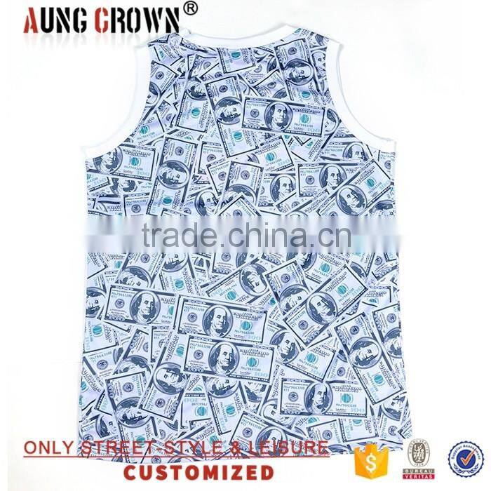 Low MOQ Screen Printing Oversized Tank Top Custom Logo Cheap Price