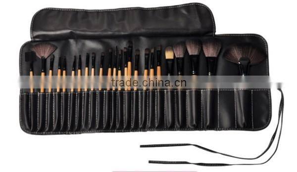 Professional Bridal Eye Lip Powder Face Makeup Brush Set With Leather Bag ,Private Label Cosmetic Makeup Brush Cleaner