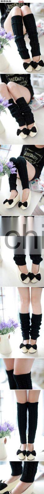 Women boot socks beautiful acrylic leg warmer knit ladies leg warmer boot topper