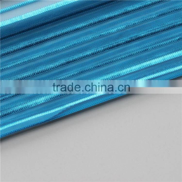 Acid Blue 100% polyester Woven Net Mesh Fabric For Clothing/Ladies Dress/Garment/Home Textile