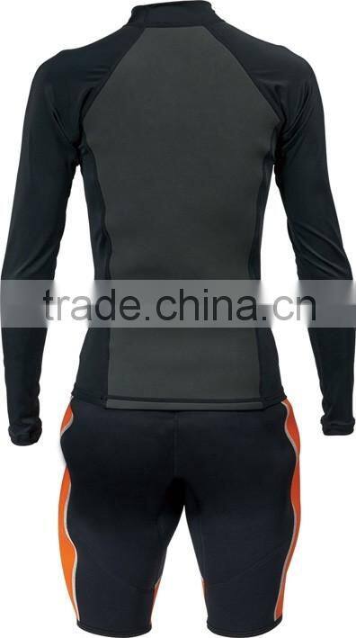 Polyester long sleeve lycra rash guard top for men L-02