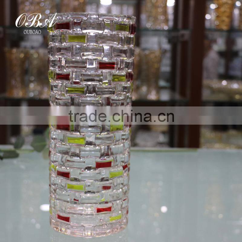 Party Wedding Decor Superior Quality Machine-made Glass Flower Vase,A Series Of The Straight Cylinder Vase