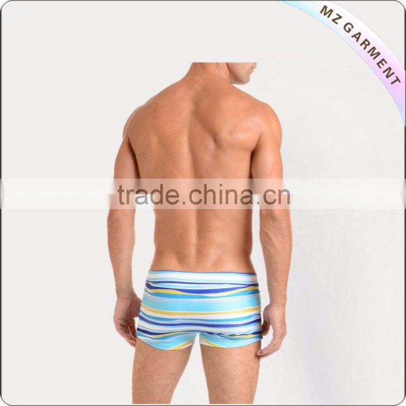 Plain bule custom swimming trunks