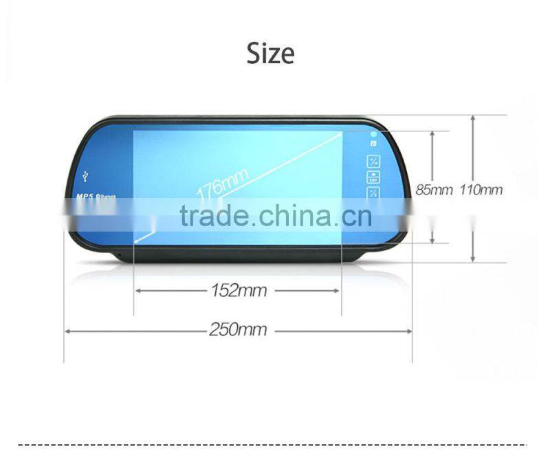 Car Mirror Parking Sensor with Wide Rear View