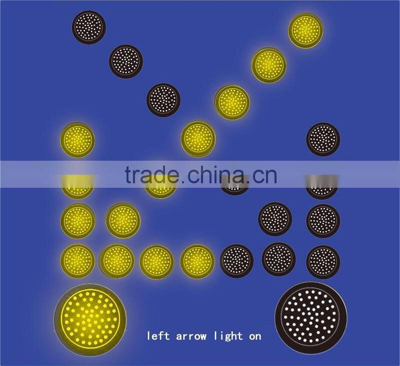 LED Manufacturer Solar Powered Europe Amber Left Right Arrow Red Cross Light Traffic Indicating Sign