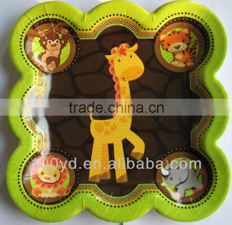 Nice custom printed disposable paper plates