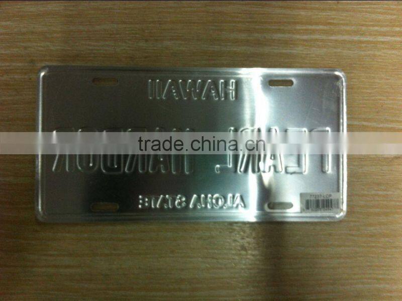 Souvenir vintage US embossed custom aluminum car plate license plate