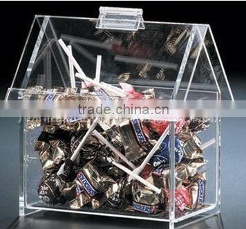 China factory direct wholesale clear acrylic bread storage box with lid for retail