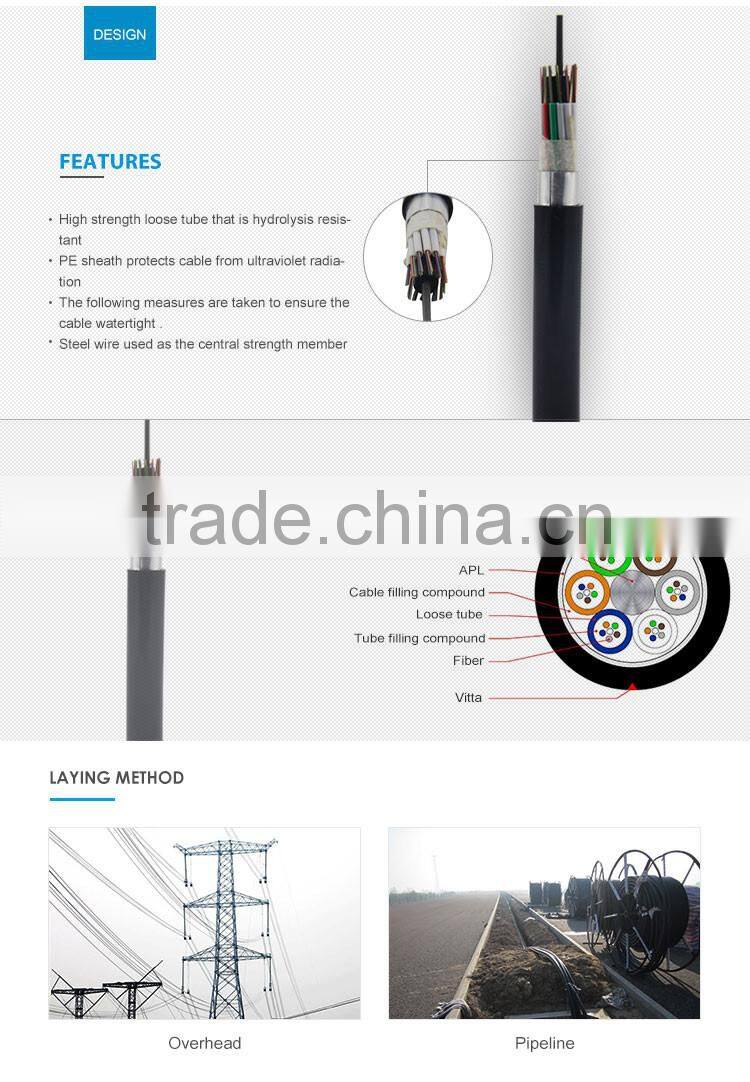 GYTA outdoor 48 core single mode fiber optic cable