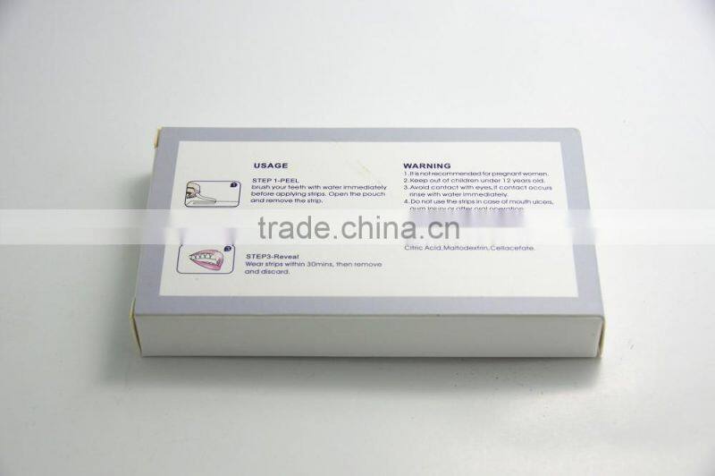 Dental teeth whitening gel strips, tooth whitening foam strips with CE/FDA/ROHS certificate