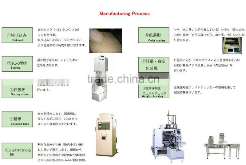 Japanese High Quality First Frost Rice with Vacuum Packaging