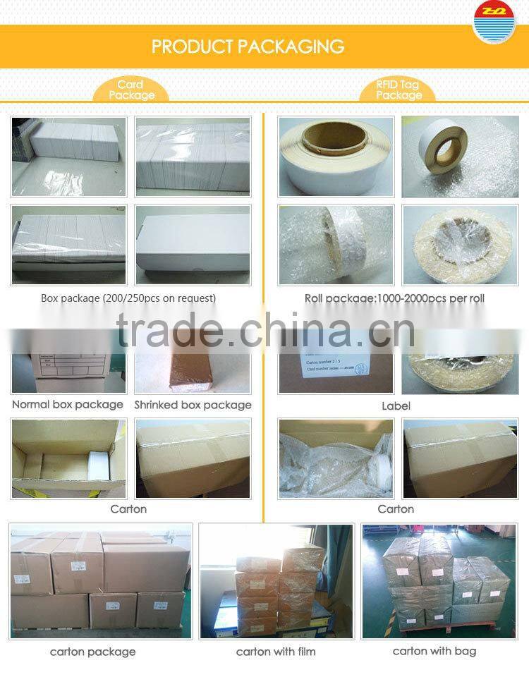 Factory support plastic rfid rewritable smart card