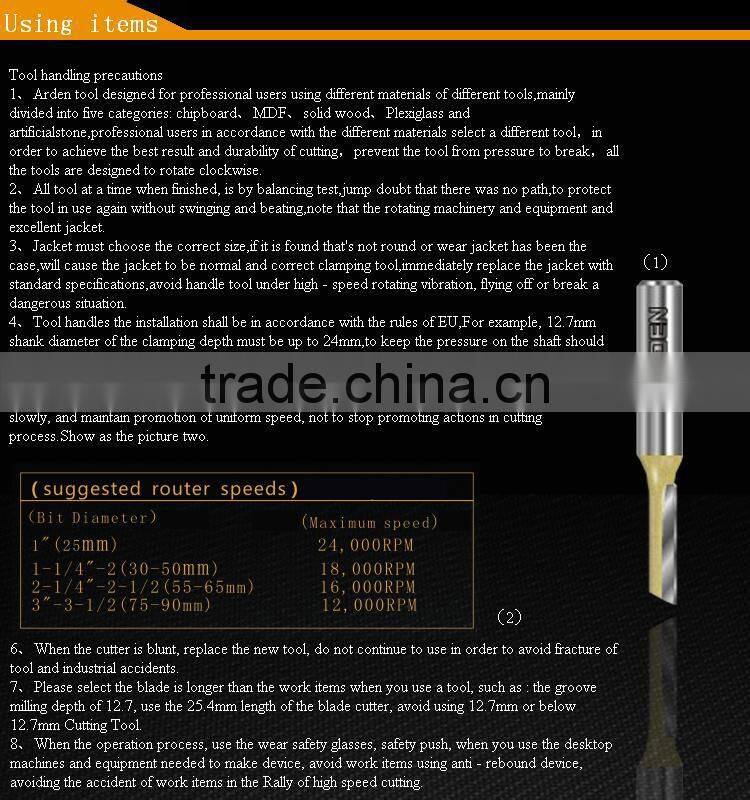 CNC Tungsten Carbide Arden Router Bit Straight Bit for Wood