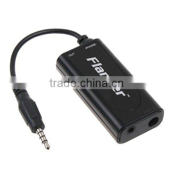 Black Flanger Music Converter Adapter For Guitar Bass keyboard microphone mixer