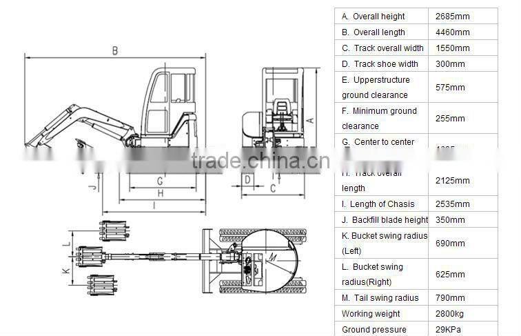 13ton crawler excavator
