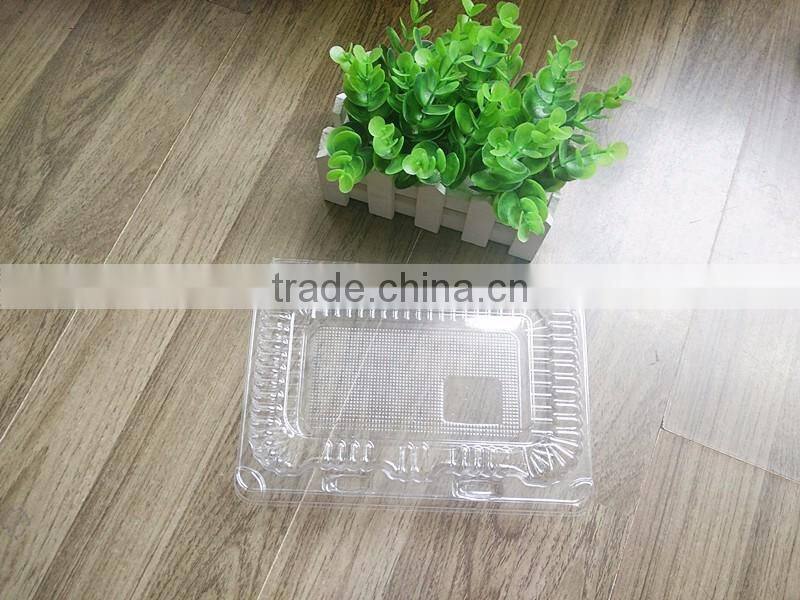 OPS hinged clamshell plastic cookie/cake/pastry/snack container