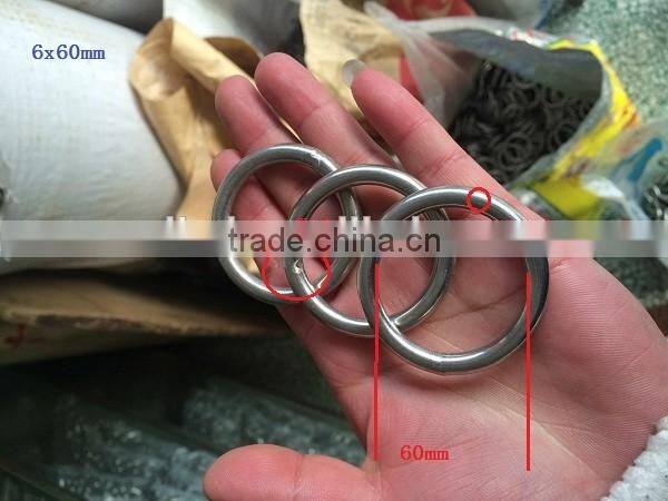 High-level luggage welded 304 stainless steel round ring