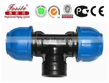 PP Compression Fittings for PE Pipe