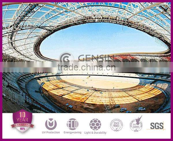 Haining Class A transparent 12mm 6-wall diamond structure polycarbonate hollow sheet 2100*5800mm