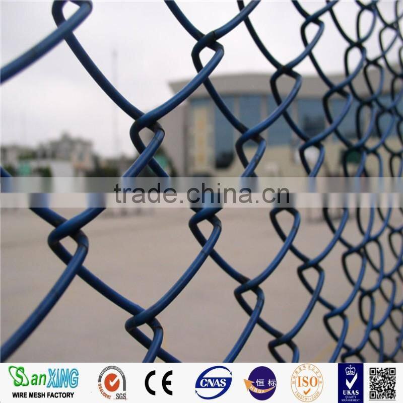 Shool Plastic PVC Coated Chain Link Fence