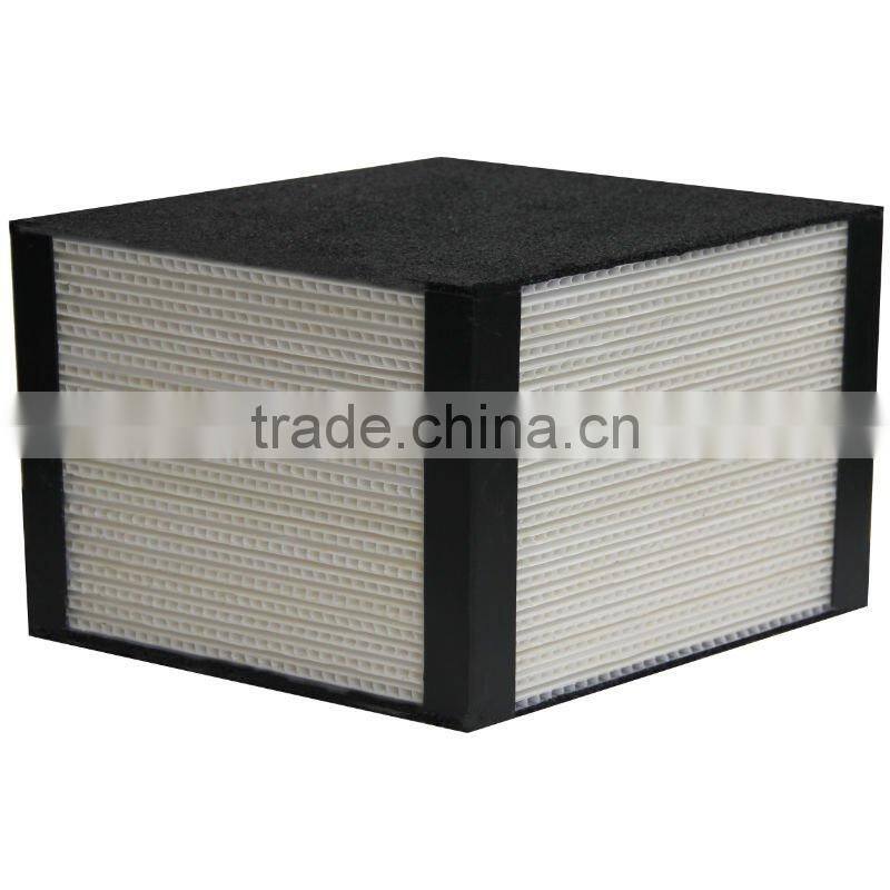 High efficiency paper core heat exchanger core