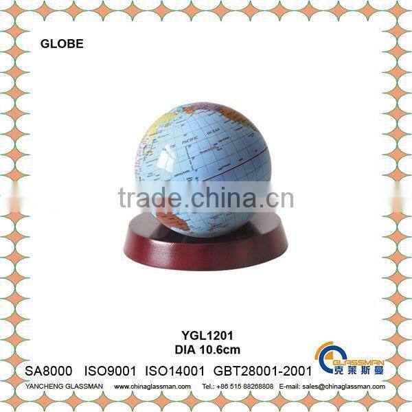 YGL1201DIA10.6cm desk office decorative world globes wooden stand