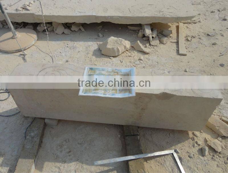 Yellow Decorative Marble Arch Carving Door Frame