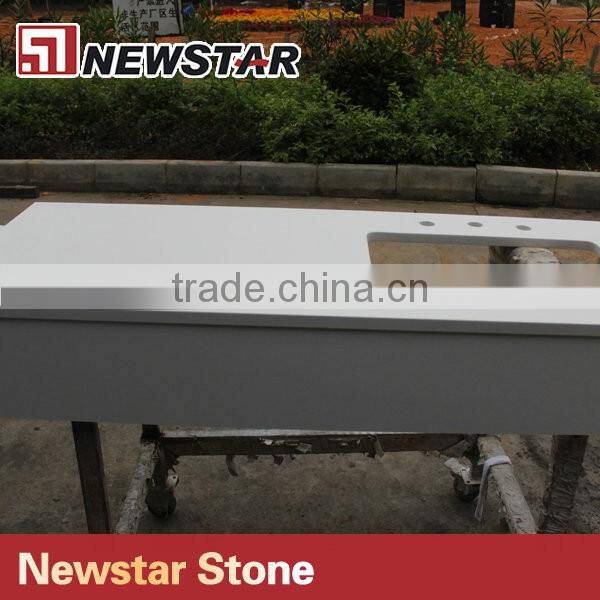 Newstar Villa project Bathroom Pure White Quartz Countertops