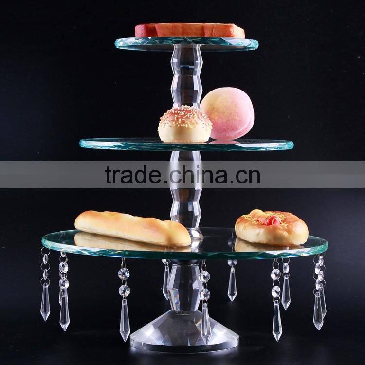 Best Prices simple design wholesale crystal cake stand with good offer
