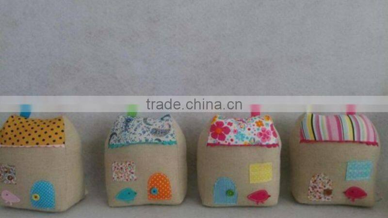 Store More Home Decor Stone Filled House Shaped Fabric Door Stopper