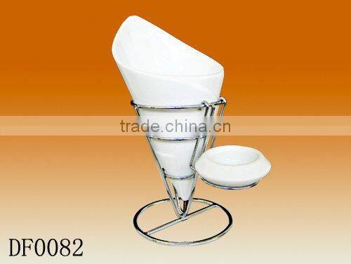 Factory direct wholesale ceramic fries cup