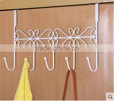 PN Decorative Over the Door 5 Hook Rack Organizer / Hanger Clothes at Office/Home Door Hanger