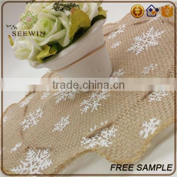 burlap jute material modern flower stand for flower decoration