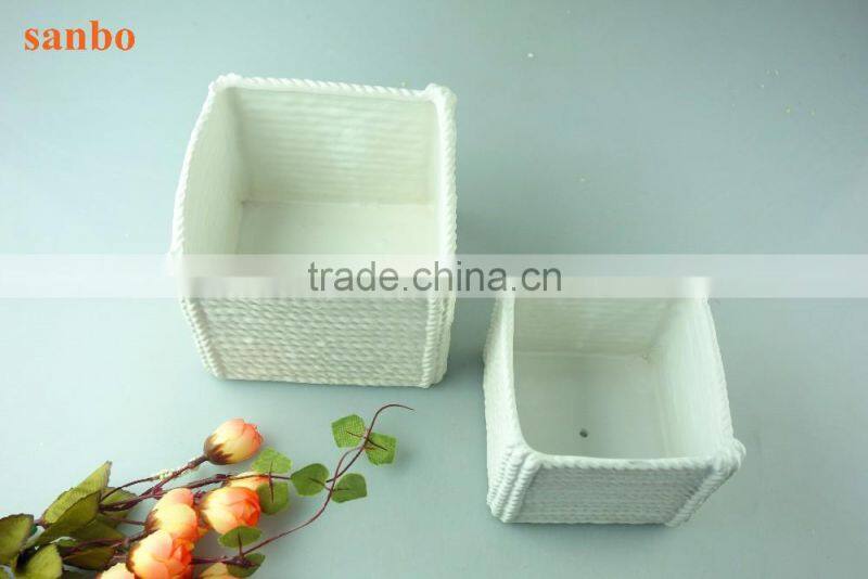 new unique design hollowed out White ceramic decorating vase for home