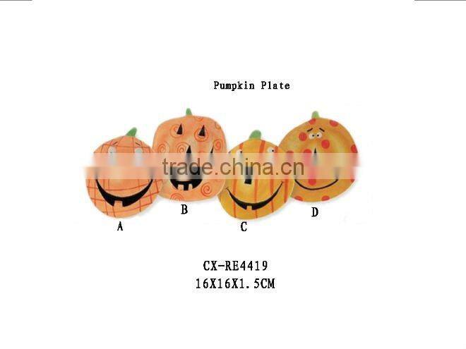 ceramic pumpkin --dolomite candle holder--electricplate finished pumpkin--Halloween Pumpkin Candle Holder