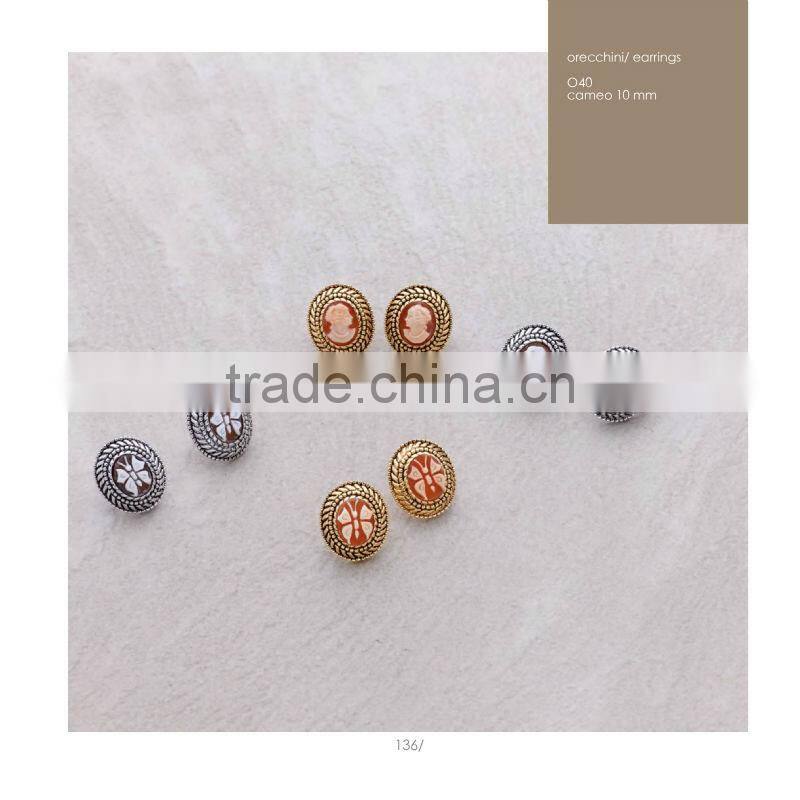 High Quality 925 Sterling Silver Flower Handmade Cameo Flower Rings Made in Italy