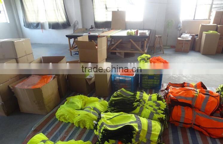 Cheap high visible road safety GREEN /ORANGE reflective vest PASSED EN 2047