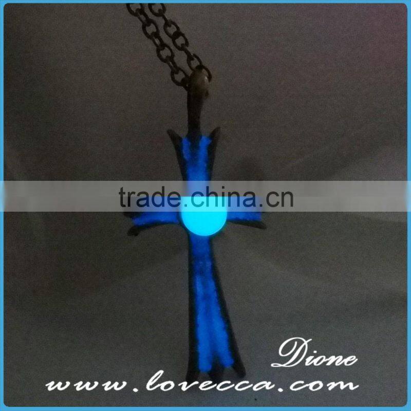 Nice night multiple pendants Glowing Jewelry crucifix necklace