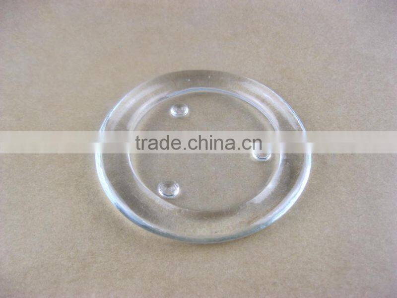 round shape 13.5cm dia glass saucer