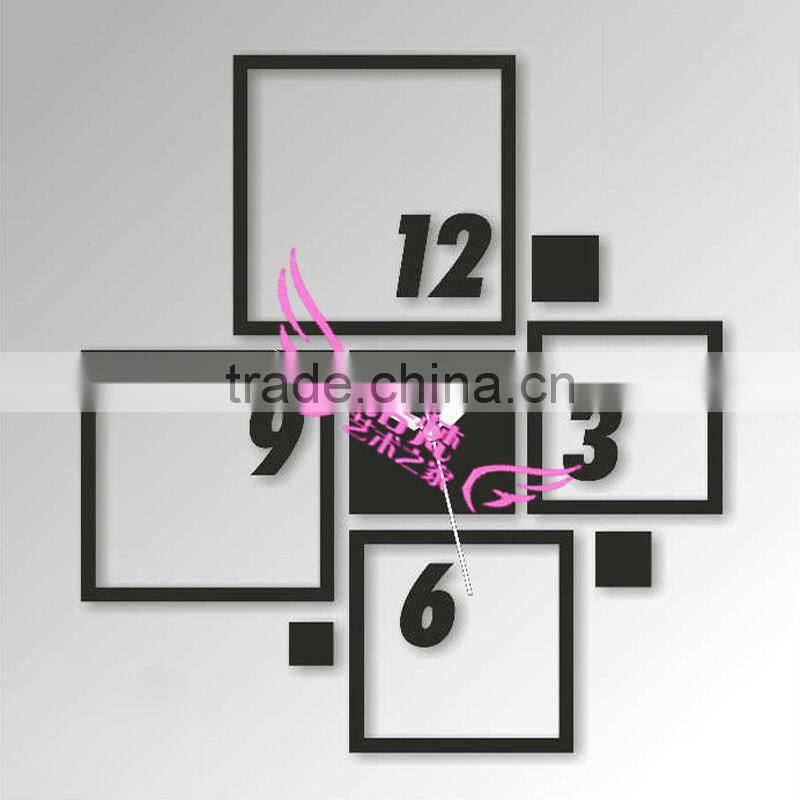 3D Mirror Wall Clock Sticker