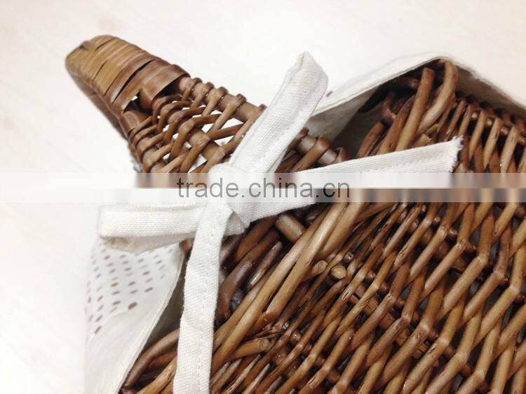 Outdoor colorful cheap portable natural wicker food baskets