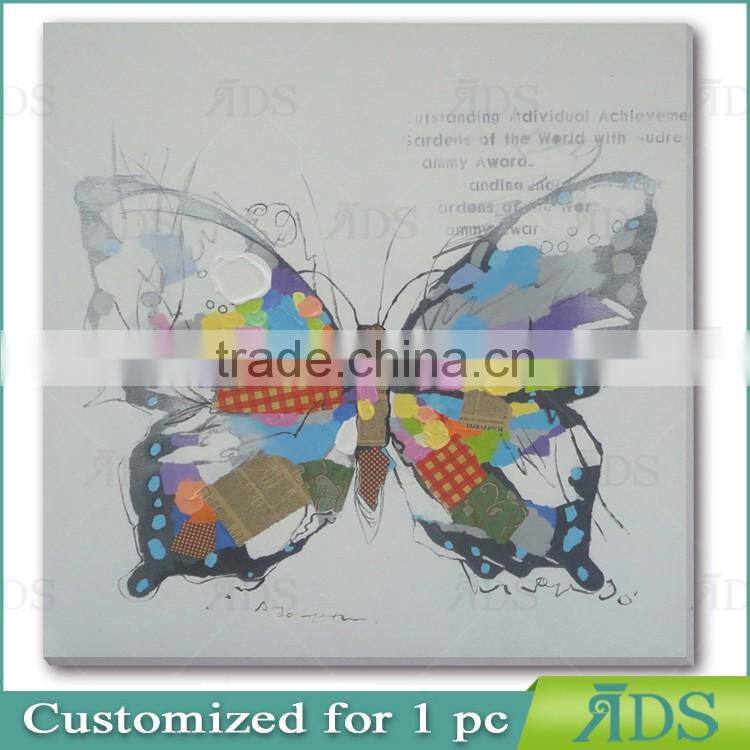 Wall Decorative Handmade Butterfly Oil Painting
