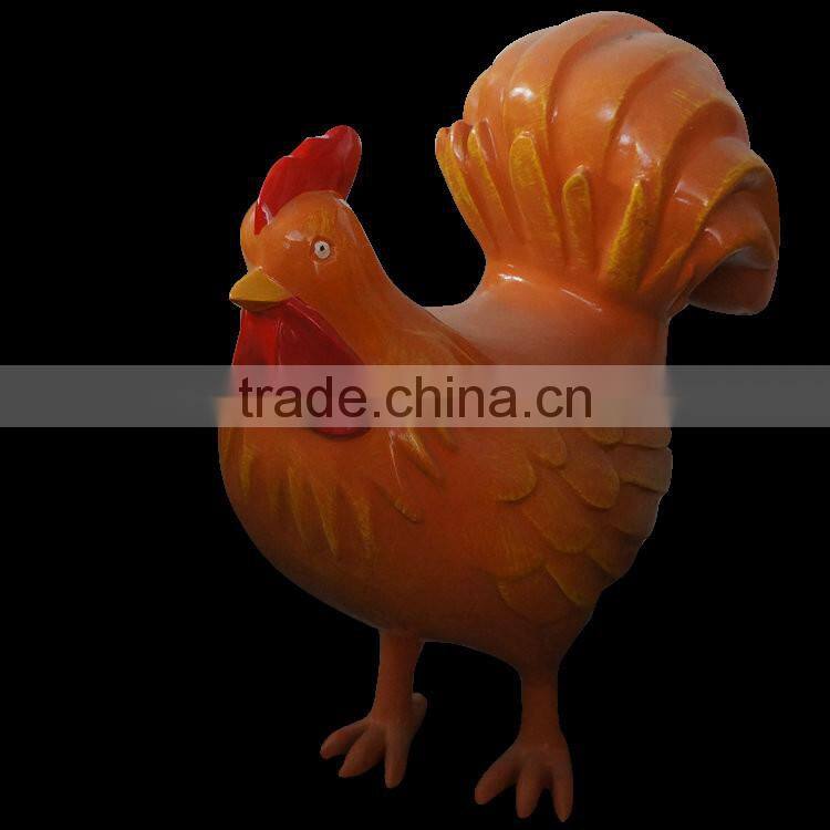 Customized life-size fiberglass cock figure