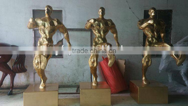 Fiberglass sprots man figurine character