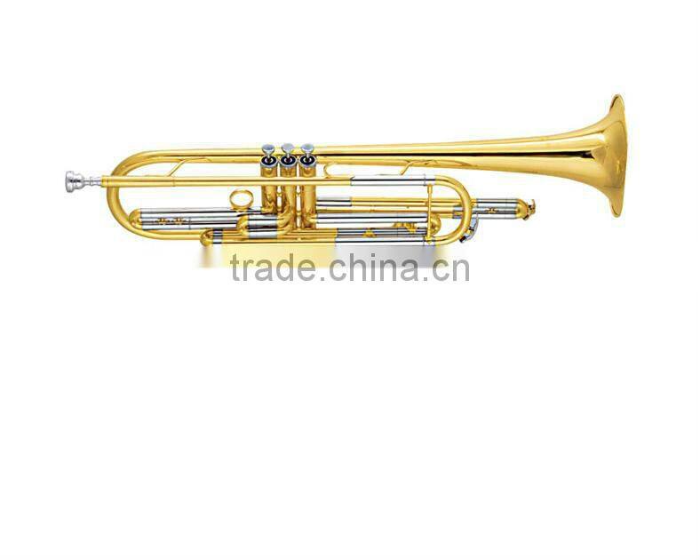 Silver plated cheap marching trumpet in Bb key