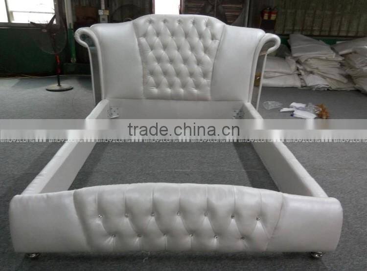 antique white bedroom furniture / white bedroom furniture / white glossy bedroom LV-B9022