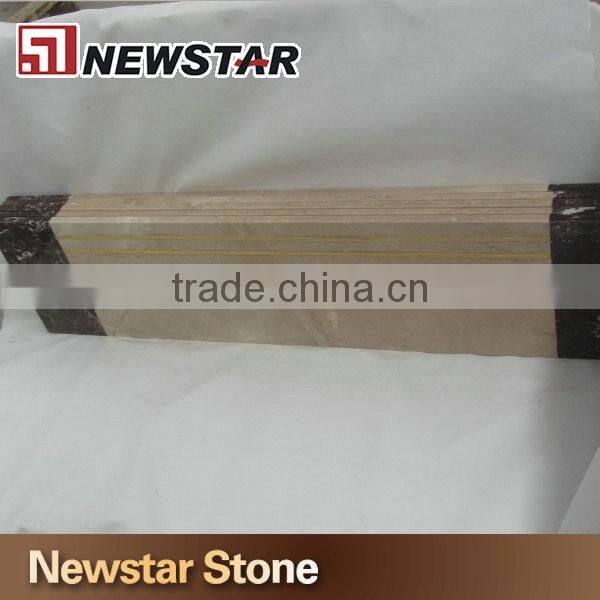 Polished purple and beige marble stair step marble staircase