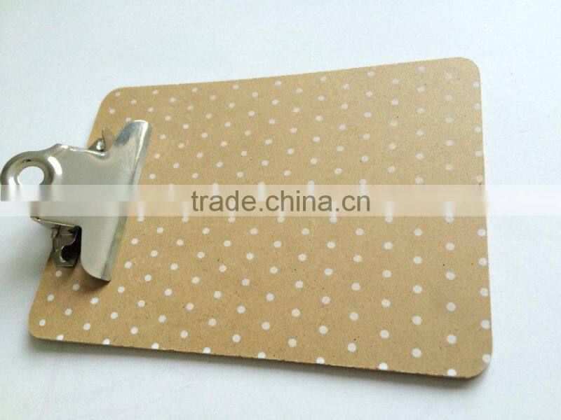 Mini printing MDF butterfly clipboard for school and office
